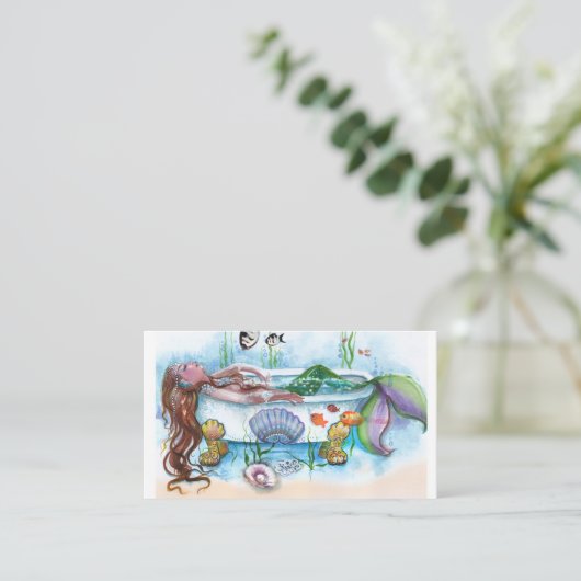 お風呂の名刺に人魚 名刺 (スタンド正面)