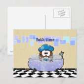 お風呂タイムの楽しみ ポストカード (正面/裏面)