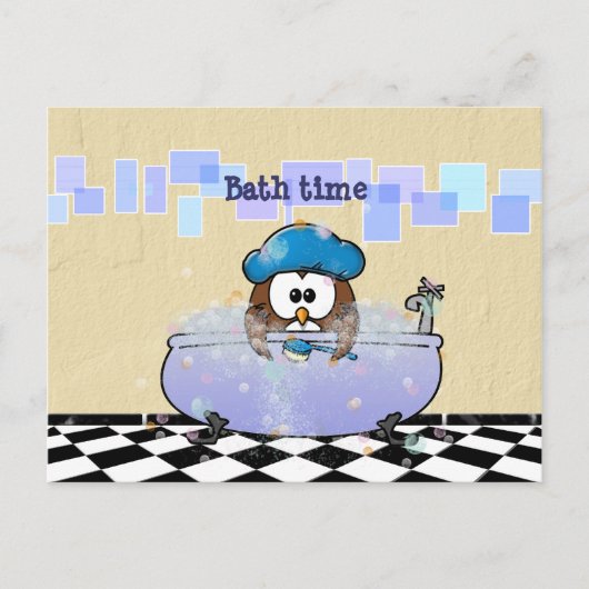 お風呂タイムの楽しみ ポストカード (正面)