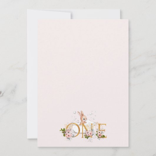 お風呂バニーが1歳の誕生日を迎える 招待状 (裏面)