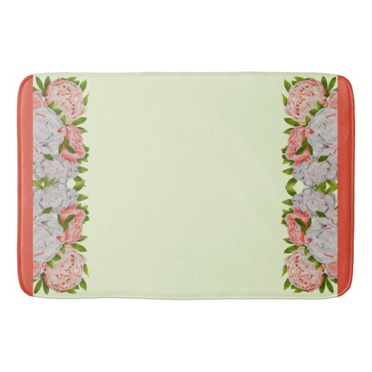 お風呂敷の牡丹の盛り合わせ バスマット (正面)