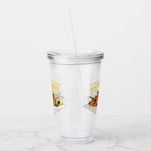 お食べりビーギー引用文フレッシュサラダミックスボウル アクリルタンブラー (左)