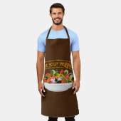 お食べりビーギー引用文フレッシュサラダミックスボウル エプロン (着用した状態)