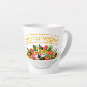 お食べりビーギー引用文フレッシュサラダミックスボウル カフェラテマグ (右アングル)