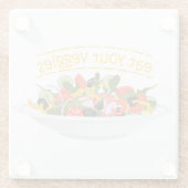 お食べりビーギー引用文フレッシュサラダミックスボウル ガラスコースター (裏面)