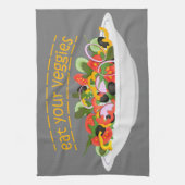 お食べりビーギー引用文フレッシュサラダミックスボウル キッチンタオル (縦)