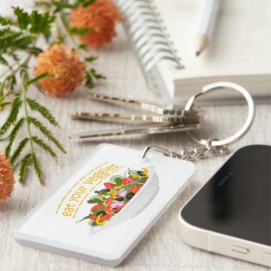 お食べりビーギー引用文フレッシュサラダミックスボウル キーホルダー (正面右)