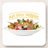 お食べりビーギー引用文フレッシュサラダミックスボウル コースター (正面)