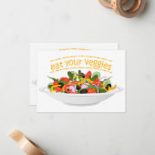 お食べりビーギー引用文フレッシュサラダミックスボウル ノートカード (正面/裏面インサイチュ)