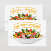 お食べりビーギー引用文フレッシュサラダミックスボウル ノートカード (正面/裏面)