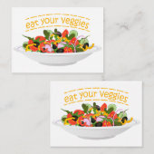 お食べりビーギー引用文フレッシュサラダミックスボウル ノートカード (正面/裏面)
