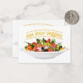 お食べりビーギー引用文フレッシュサラダミックスボウル ノートカード (正面/裏面インサイチュ)