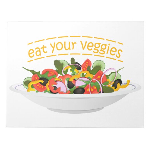 お食べりビーギー引用文フレッシュサラダミックスボウル ノートパッド (正面)