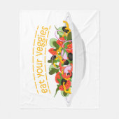 お食べりビーギー引用文フレッシュサラダミックスボウル フリースブランケット (正面)