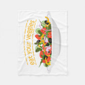 お食べりビーギー引用文フレッシュサラダミックスボウル フリースブランケット (正面)
