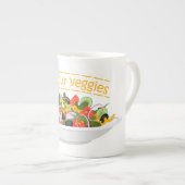 お食べりビーギー引用文フレッシュサラダミックスボウル ボーンチャイナマグカップ (正面右)