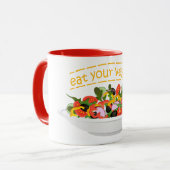 お食べりビーギー引用文フレッシュサラダミックスボウル マグカップ (正面左)