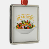 お食べりビーギー引用文フレッシュサラダミックスボウル メタルオーナメント (右)