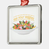 お食べりビーギー引用文フレッシュサラダミックスボウル メタルオーナメント (左)
