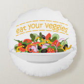 お食べりビーギー引用文フレッシュサラダミックスボウル ラウンドクッション (裏面)