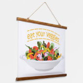 お食べりビーギー引用文フレッシュサラダミックスボウル 吊り下げ型タペストリー (傾斜あり)