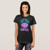 お食べ前のことわざはLentil Food Tシャツ (正面フル)