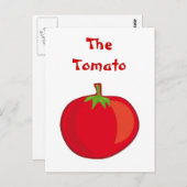お食べ前の野菜はトマトのはがき ポストカード (正面/裏面)