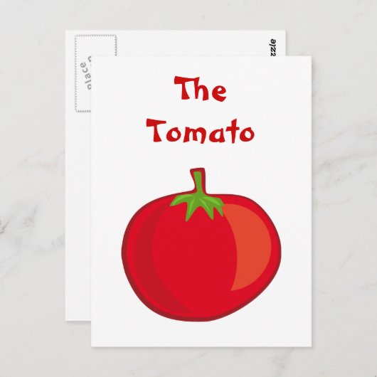 お食べ前の野菜はトマトのはがき ポストカード (正面/裏面)