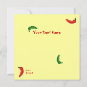 お食べ前の野菜チリ·メキシコン·ディナー·パーティー招待状 招待状 (裏面)