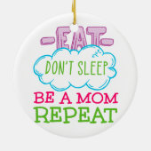お食べ母さん繰り返し寝るな セラミックオーナメント (裏面)