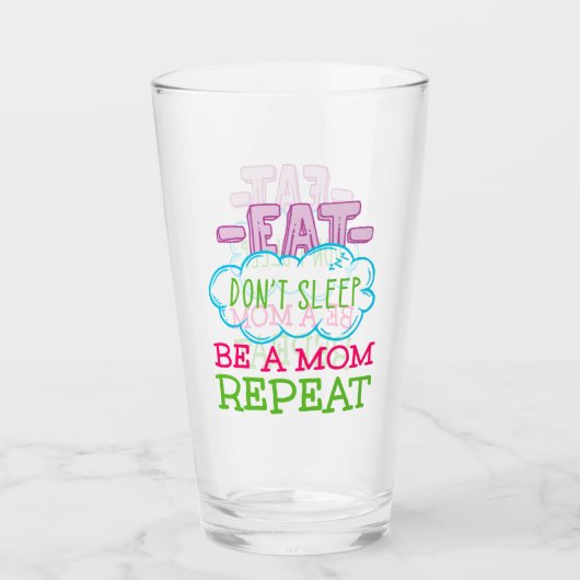 お食べ母さん繰り返し寝るな タンブラーグラス (正面)