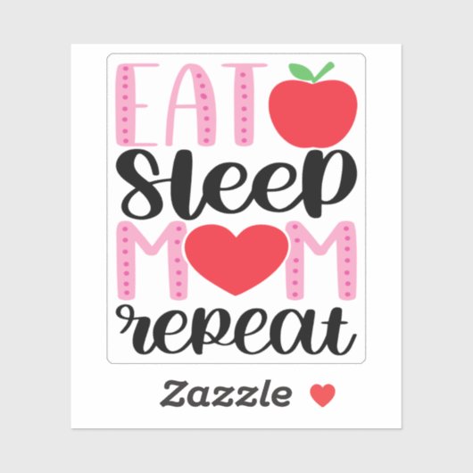 お食べ母さん繰り返し | MOM LIFE Cute and おもしろい St シール (シート)