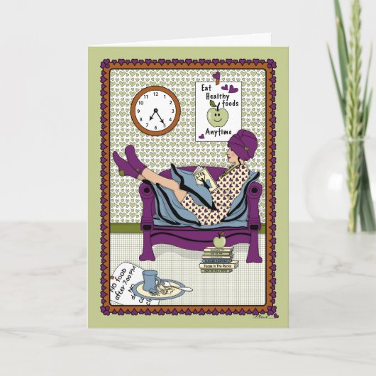 お食べ物を与え客様の心_A_Greeting カード (正面)