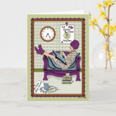 お食べ物を与え客様の心_A_Greeting カード (黄色い花)