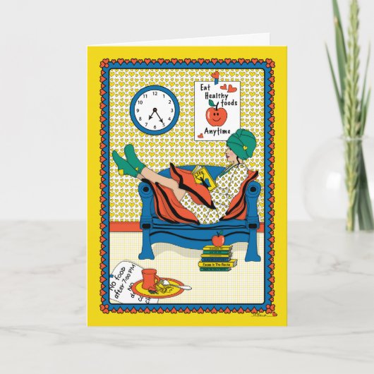 お食べ物を与え客様の心_B_あいさつ カード (正面)