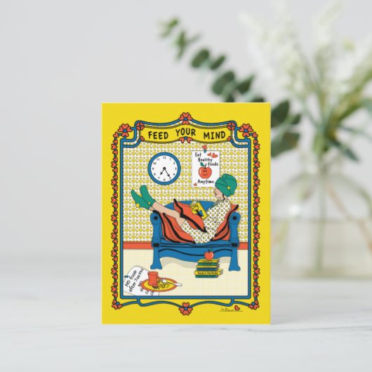 お食べ物を与え客様の心_B_ポストカード ポストカード (スタンド正面)