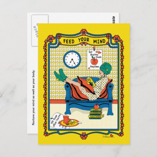 お食べ物を与え客様の心_B_ポストカード ポストカード (正面/裏面)