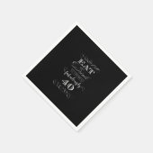 お食べ酒を飲んで素敵な40歳の誕生日パーティー スタンダードカクテルナプキン (角)