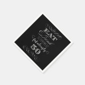 お食べ酒を飲んで素敵な50歳の誕生日パーティー スタンダードカクテルナプキン (角)