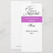 お食事とドリンクと結婚を 祝福する結婚式メニューカード ライラック 招待状 (正面/裏面)