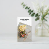 お食事の場所設定パーソナルシェフカスタムの写真 名刺 (スタンド正面)