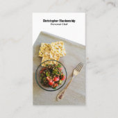 お食事の場所設定パーソナルシェフカスタムの写真 名刺 (正面)