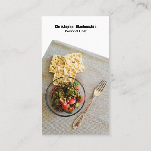 お食事の場所設定パーソナルシェフカスタムの写真 名刺 (正面)