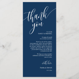 お食事の席にお礼の書道のカードをセット  プログラム