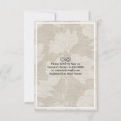 お食事会と結婚を祝う 洗練された花のストリングライト 招待状 (裏面)