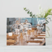 お食事会 テーブル マルチ 目的 テキスト 招待状 (スタンド正面)