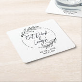 お食事、ドリンク＆ラフ カスタム名 紙コースター (アングル)