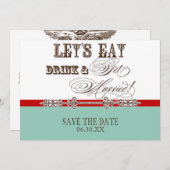 お食事・ドリンク・結婚のお知らせ 保存日付発表 セーブザデート (正面/裏面)