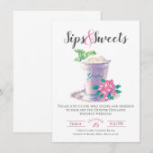 お飲み物とお菓子のご招待 招待状 (正面/裏面)