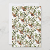 お飲み物とご歓楽の水彩リース ホリデーパーティー 招待状 (裏面)